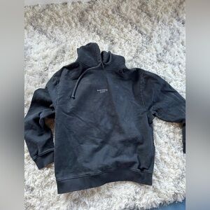 Acne Studios Reverse Logo Print Hoodie Black xs